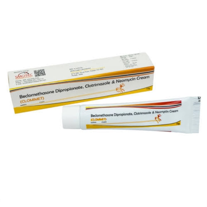 Clotrimazole 1% + Beclomethasone Dipropionate 0.025% + Neomycin 0.5% CREAM | Best Price | Uses