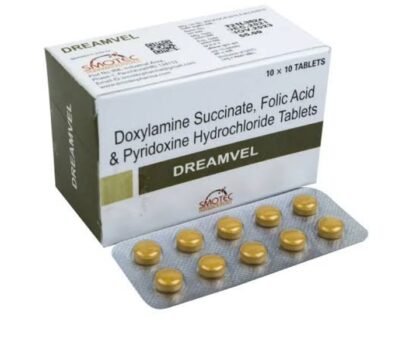 Doxylamine Succinate 10mg+ Pyridoxine 10mg+ Folic acid 5mg Tablet | Uses | Best Price