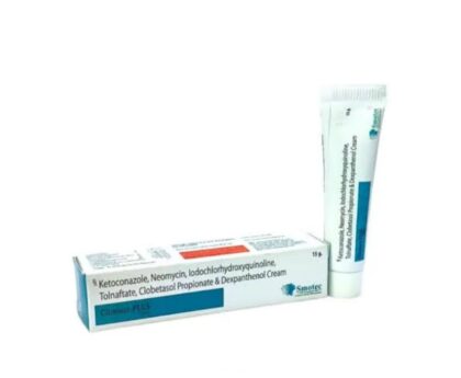 Ketoconazole 2.0 + Neomycin 0.1+ Lodochlarhydraxyquinaline 1.0+ Tolnaftate 1.0 + Clobetasol Propionate 0.05 + and Dexpanthenol 0.05 + Cream | Uses | Best Price
